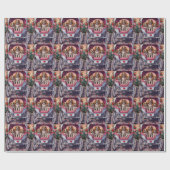 Papier Cadeau Cavalier King Charles Spaniel Chien Saint-Valentin (Plat)