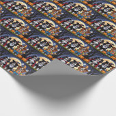 Papier Cadeau Cavalier King Charles Spaniel Citrouille Halloween (Coin)