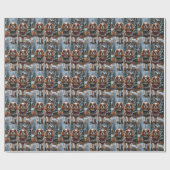 Papier Cadeau Cavalier King Charles Spaniel Dogs Christmas Snow (Plat)