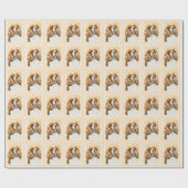 Papier Cadeau Cavalier King Charles Spaniel Peinture originale (Plat)