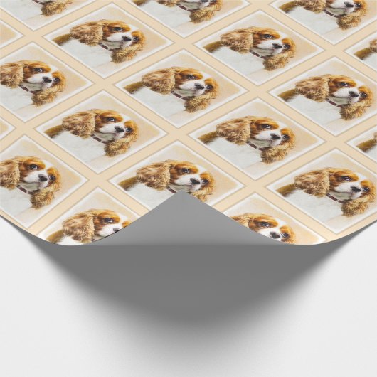 Papier Cadeau Cavalier King Charles Spaniel Peinture originale (Coin)