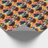 Papier Cadeau Cavalier King Charles Spaniel Saint-Valentin (Coin)