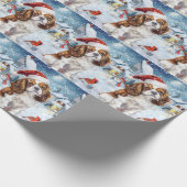 Papier Cadeau Cavalier King Winter Wonderland Noël Joie (Coin)