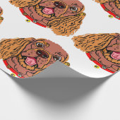 Papier Cadeau cavalier roi charles spaniel ruby dessin animé (Coin)