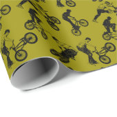 Papier Cadeau Cavaliers de BMX (Coin rond)