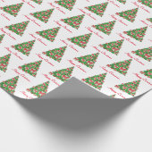 Papier Cadeau Cavapoo Chien de Noël Arbre Blanc Vacances (Coin)