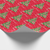 Papier Cadeau Cavapoo Chien de Noël Arbre de Noël Rouge (Coin)