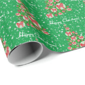 Papier Cadeau Cavapoo Chien de Noël Arbre de Vacances Vert (Coin rond)