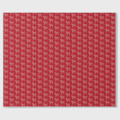 Papier Cadeau Cavapoo Christmas Chien mignon Silhouette Rouge (Plat)