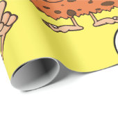 Papier Cadeau Cavewoman pense au bâton de feu (Coin rond)