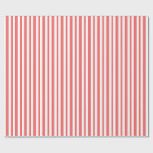 Papier Cadeau Cayenne et Motif blanc rayé (Plat)