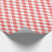 Papier Cadeau Cayenne & White Houndstooth Motif (Coin)