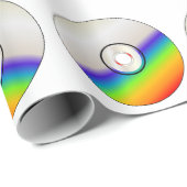 Papier Cadeau CD disc repeating background (Coin rond)