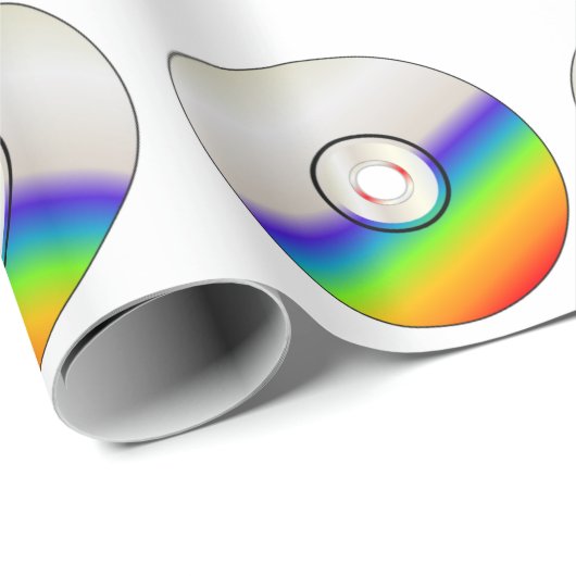 Papier Cadeau CD disc repeating background (Coin rond)