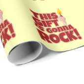 Papier Cadeau Ce cadeau est Gonna Rock! (Coin rond)