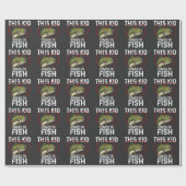 Papier Cadeau Ce gosse aime pêcher les enfants Pêcheurs (Plat)