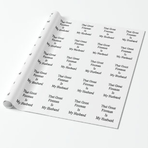 Papier Cadeau Ce grand pompier est mon mari
