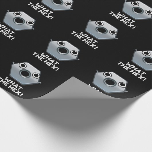 Papier Cadeau Ce Hexagon Hex Funny Forme Pun Dark BG (Coin)
