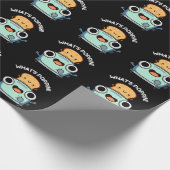 Papier Cadeau Ce qui est Poppin Funny Toast Pun Dark BG (Coin)