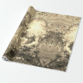 Papier Cadeau Ceiling Chiesa del Gesù - Battista Gaulli - d'or (Déroulé)