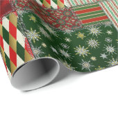 Papier Cadeau Ceinture de Noël (Coin rond)