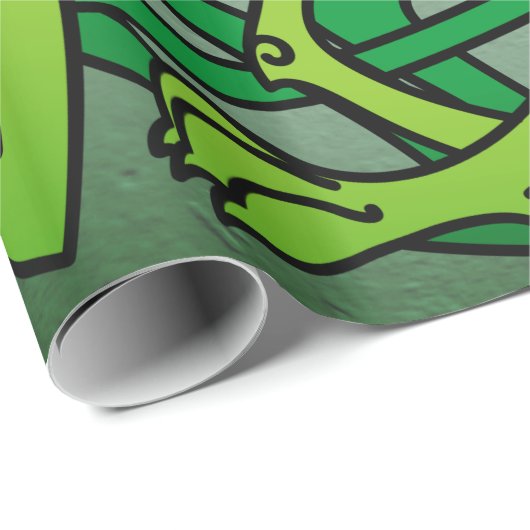 Papier Cadeau Célébration celtique (Coin rond)