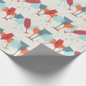 Papier Cadeau Célébration Cocktails Design (Coin)