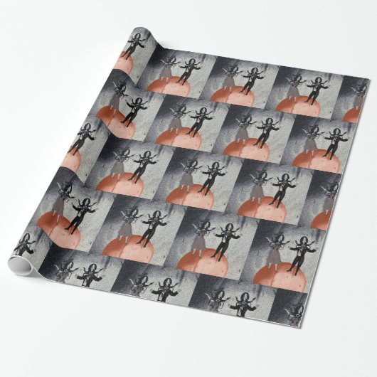 Papier Cadeau Célébration de danse des aliens (Déroulé)