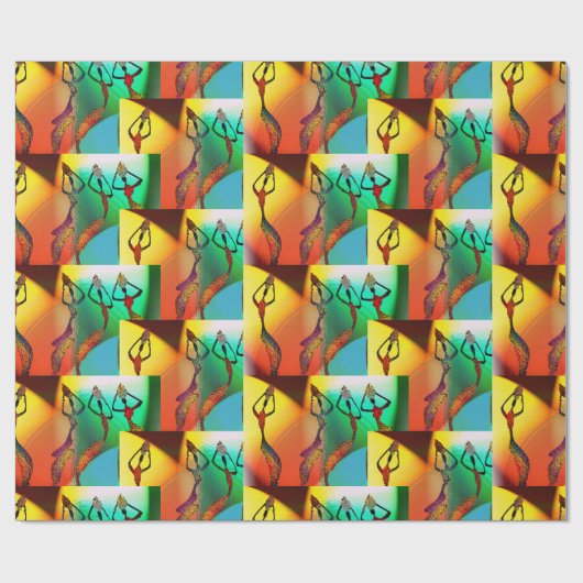 Papier Cadeau Célébration de Kwanzaa (Plat)