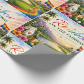 Papier Cadeau Célébration de Pride Golf Rainbow sur le parcours (Coin)