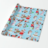 Papier Cadeau Célébration des chiens de Noël (Déroulé)