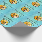 Papier Cadeau Célébration du Baby shower de la Lune (Coin)