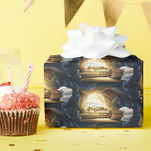 Papier Cadeau Célébration du dimanche de Pâques Il est ressuscit (Fête d'anniversaire)