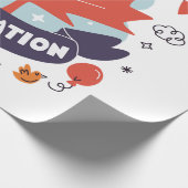 Papier Cadeau Célébration festive de la feuille d'érable (Coin)