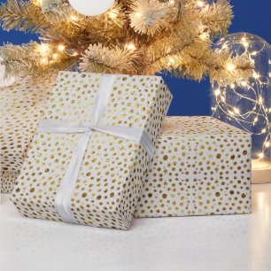 Papier Cadeau Célébration Golden Drops