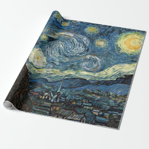 Papier Cadeau Célèbre art, Nuit étoilée, Van Gogh