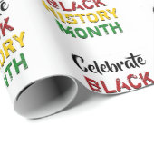 PAPIER CADEAU CÉLÉBRER LE MOIS DE L'HISTOIRE NOIRE (Coin rond)