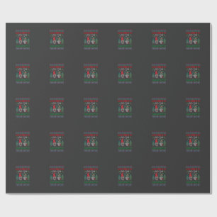 Papier Cadeau Célébrez Gnomies Noël Gnomes Arbres Renne