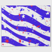 Papier Cadeau Célébrez le Blanc Rouge et le Bleu (Plat)