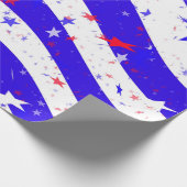 Papier Cadeau Célébrez le Blanc Rouge et le Bleu (Coin)