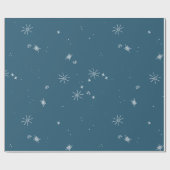 Papier Cadeau céleste bleu poussiéreux (Plat)