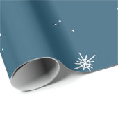 Papier Cadeau céleste bleu poussiéreux (Coin rond)