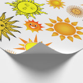 Papier Cadeau céleste Happy sun faces bande dessinée clipart (Coin)