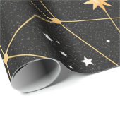 Papier Cadeau Celestial Constellation Star Pattern (3) (Coin rond)