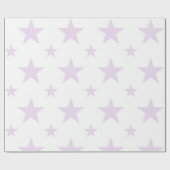 Papier Cadeau Celestial Girly Pastel Purple Stars Pattern Spring (Plat)