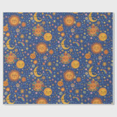 Papier Cadeau Celestial Hand Drawn Pattern - Wrapping Paper Roll (Plat)
