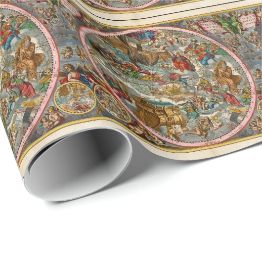 Papier Cadeau Celestial Map (Coin rond)
