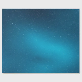 Papier Cadeau Celestial Starry Night Sky in Dark and Light Blue