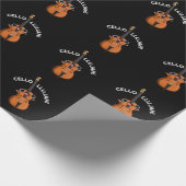 Papier Cadeau Cello-llujah Funny Cello Pun Dark BG (Coin)