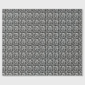 Papier Cadeau Cells Abstraction Black White (Plat)